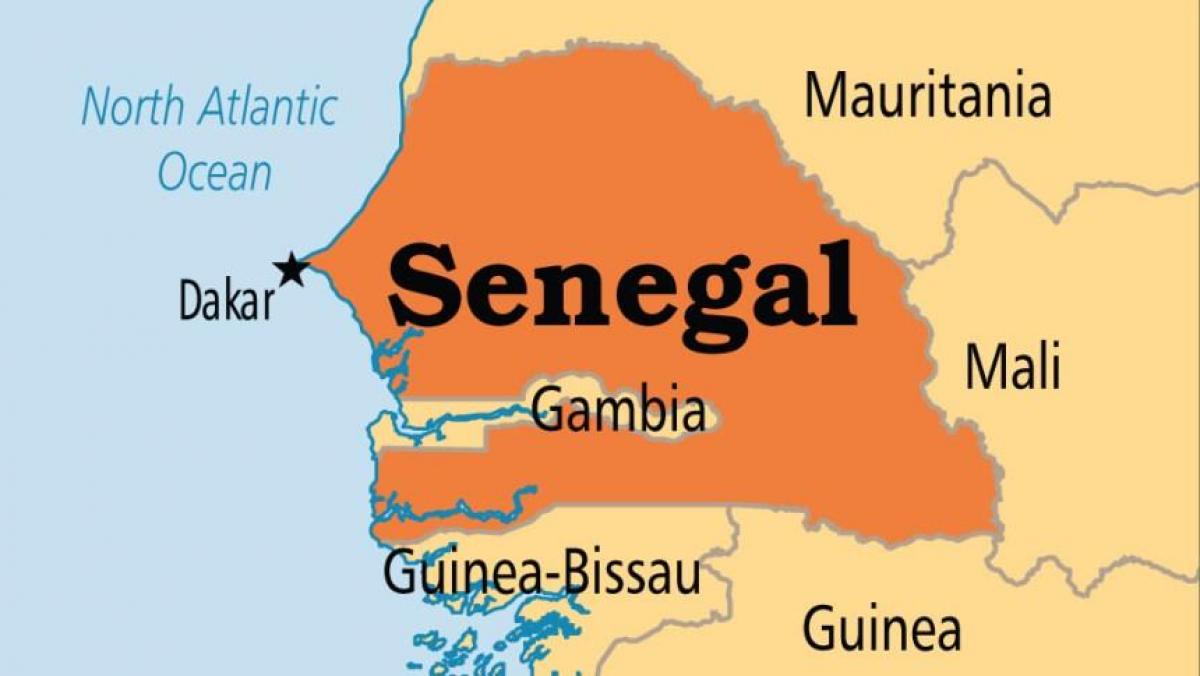 mapa ng dakar Senegal