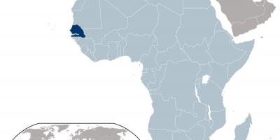 Mapa ng Senegal ng lokasyon sa mundo