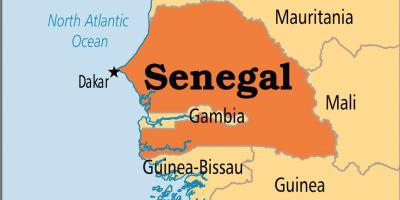 Senegal sa mapa ng mundo