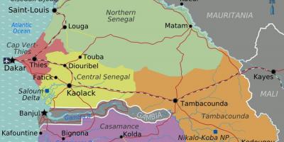 Mapa ng Senegal pampulitika