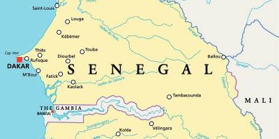 Senegal river sa africa sa mapa